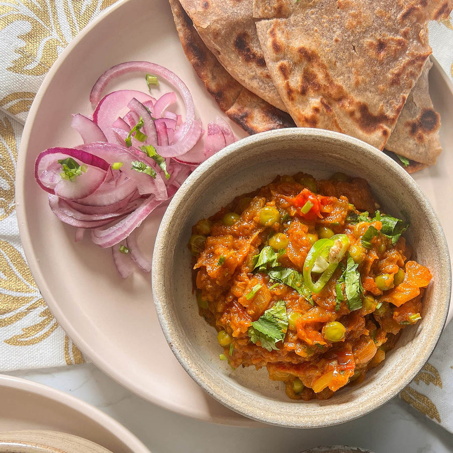 Renu Bhardwaj's Smoky Aubergine Bharta