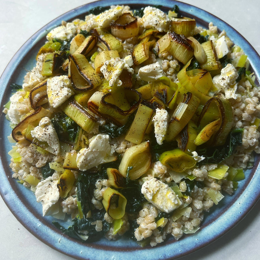 Pearl Barley with Leeks, Ricotta &amp; Lemon