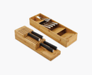 2-piece DrawerStore™ Bamboo Cutlery &amp; Knife Organizer Set