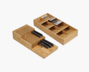 2-piece DrawerStore™ Bamboo Large Cutlery &amp; Knife Organizer Set