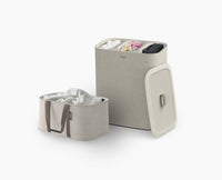 2-piece Ecru Tota Trio 90L &amp; Hold-All Laundry Basket Set