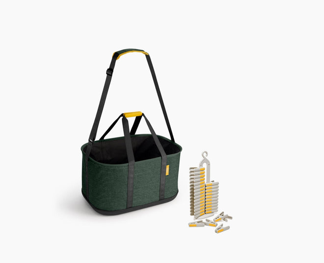 2-piece Hold-All 45L Outdoor Laundry Basket &amp; Peg Set