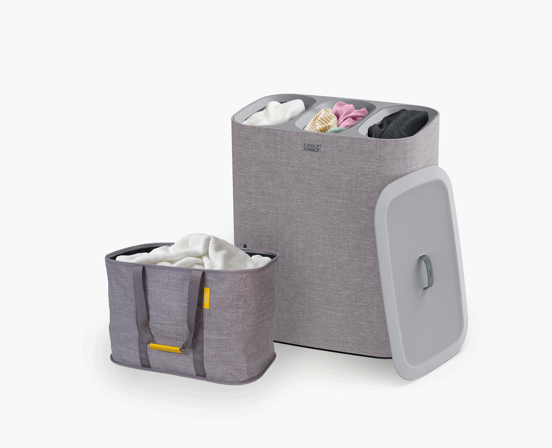 2-piece Gray Tota Trio 90L &amp; Hold-All™ Max 55L Laundry Basket Set