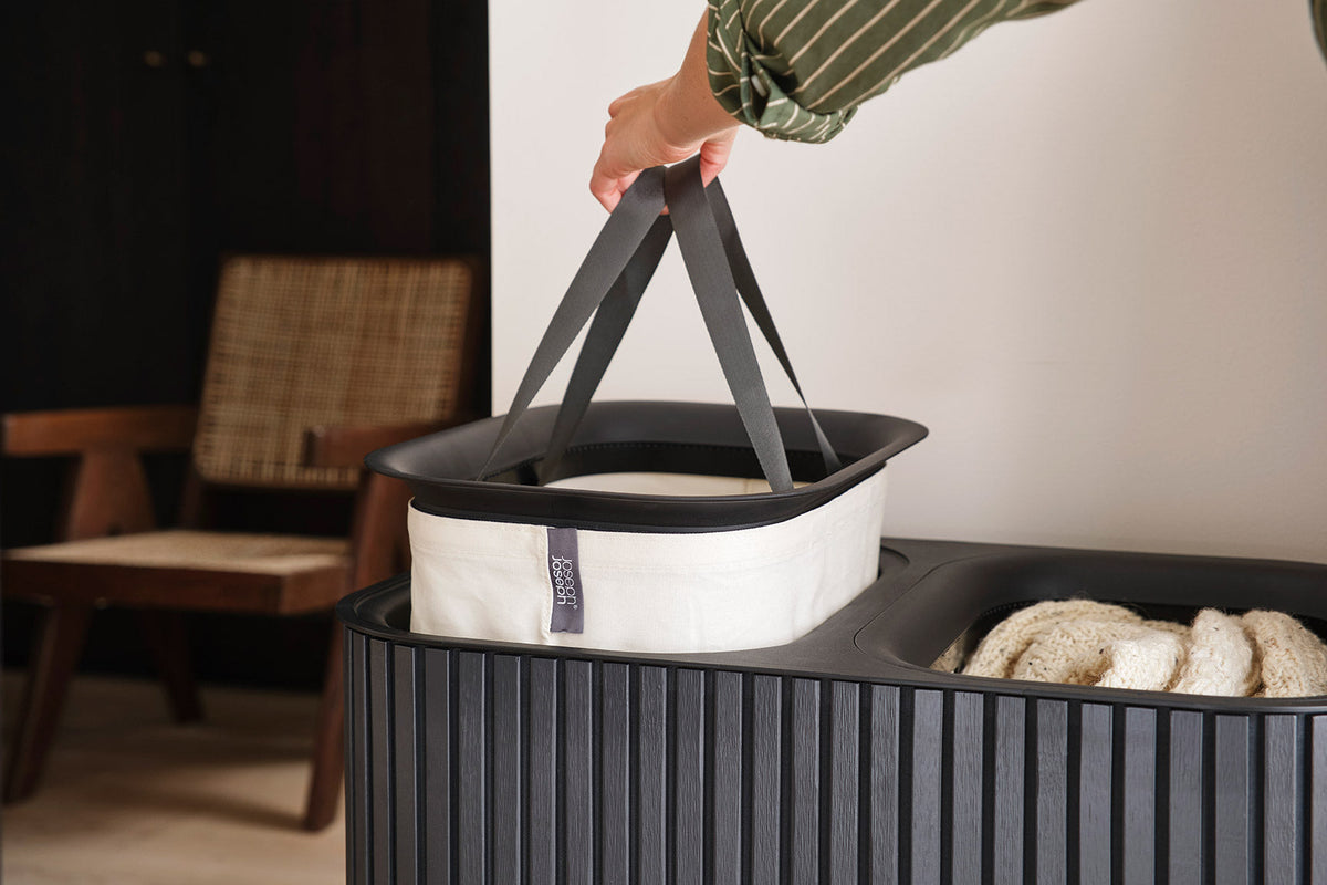 Tota Luxe 90L Black Laundry Separation Basket