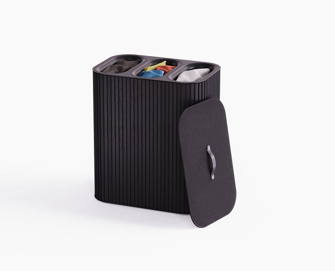 Tota Trio Luxe 90L Black Laundry Separation Basket