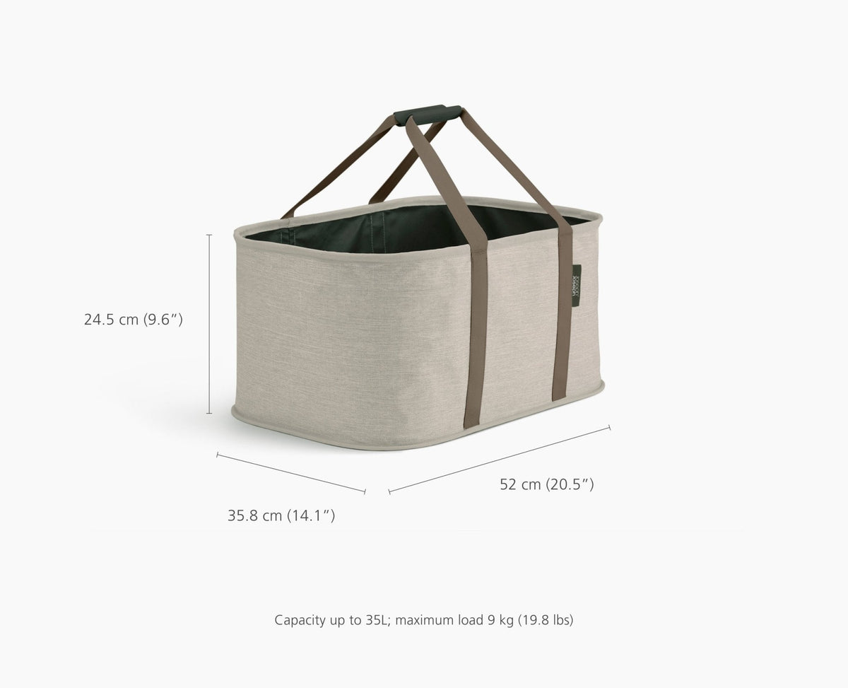 2-piece Ecru Tota 90L &amp; Hold-All Laundry Basket Set