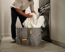 2-piece Large Grey Laundry Basket Set