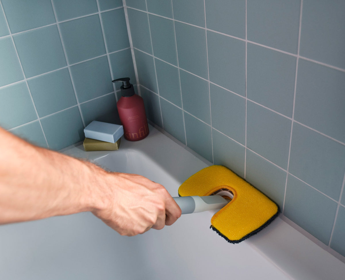 CleanTech™ 2-in-1 Surface Scrubber Tool with Extension Pole