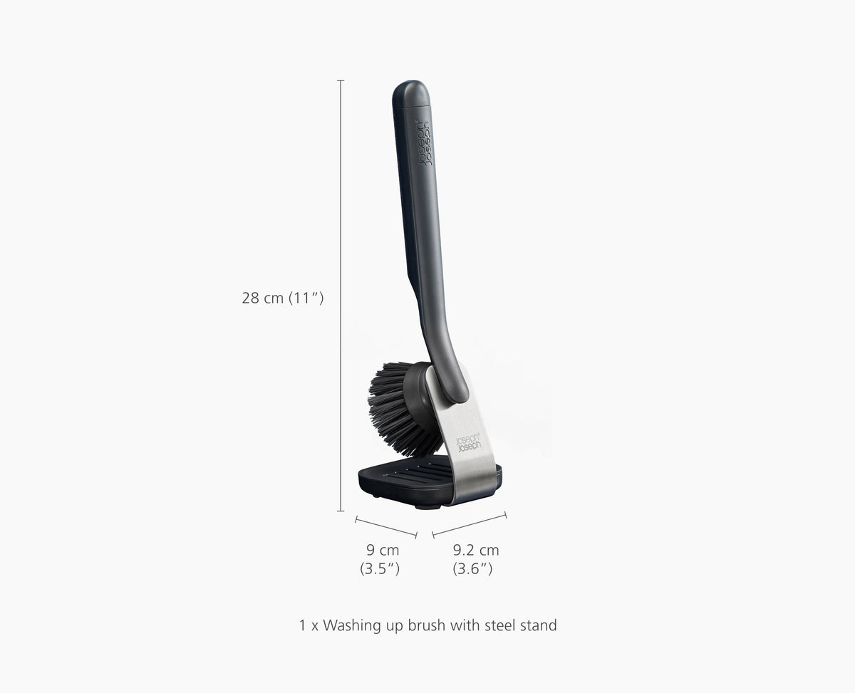 SinkTech™ Washing-Up Brush with Steel Stand &amp; Extra Heads