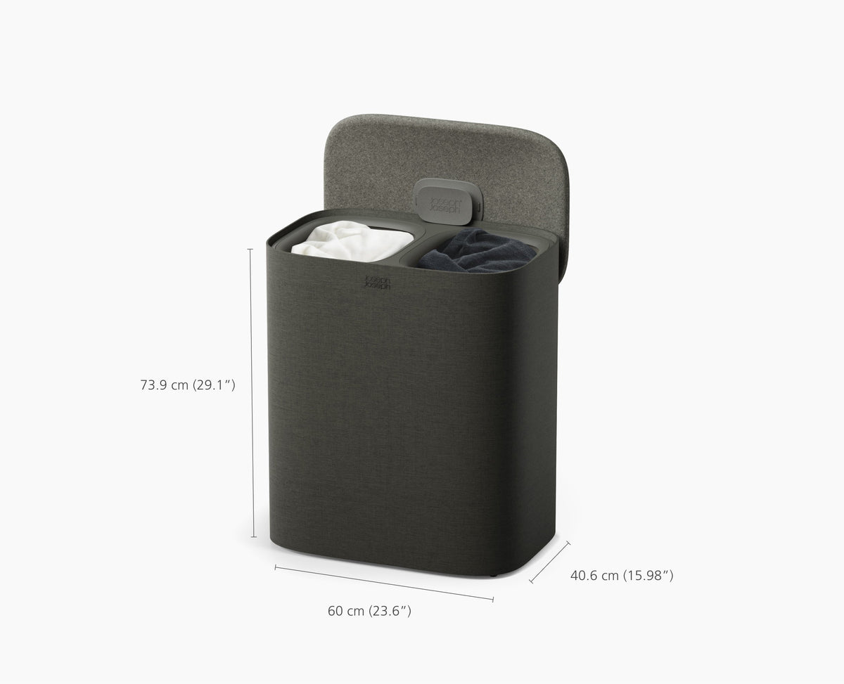 Tota 2 Twin 90L Forest Gray Laundry Separation Basket